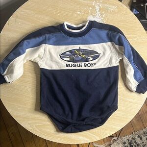 Bugle Boy Blue and White Kids Bodysuit